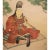Pre-1940 Showa Era Japanese Printed Scroll "Seated Samurai" For Sale - Image 4 of 11