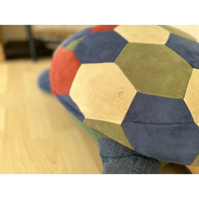 Large Leather Pouf in the Shape of a Turtle, 1975 For Sale - Image 8 of 18