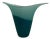 Murano Frosted Aqua Wing Lipped Art Glass Vase For Sale - Image 9 of 12