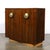 Brown Art Deco Brass Pulls & Leather Wrapped Base Paldao Wood Cabinet by Gilbert Rohde For Sale - Image 8 of 16