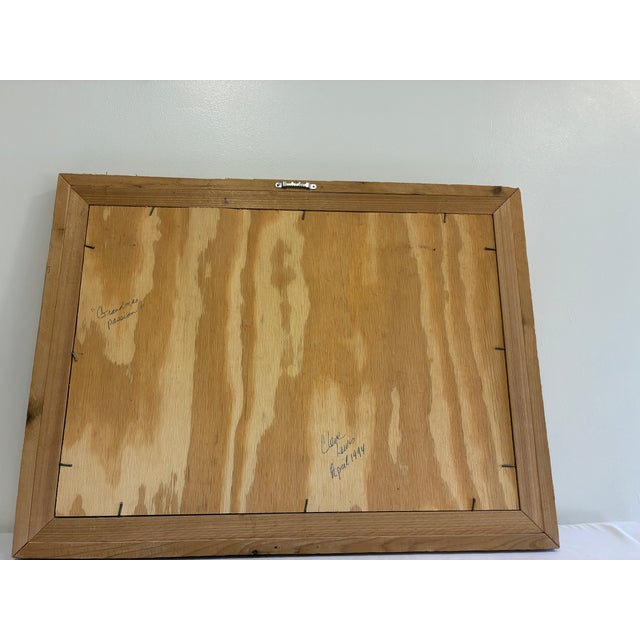 Signed Wood Marquetry Diorama"Grandma's Passion" by Cleve Lewis, 1994 For Sale - Image 14 of 18