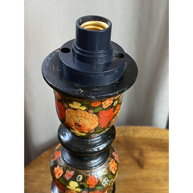 Black Kashmiri Lamp Bases, 1890s, Set of 2 For Sale - Image 8 of 18