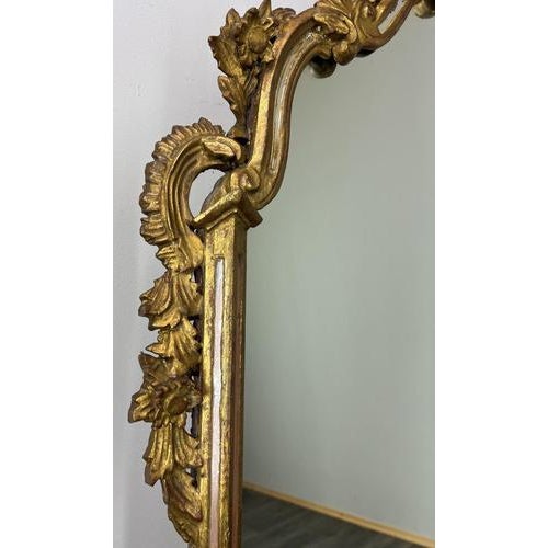 Vintage French Style Carved Wall Mirror with Ornate Frame For Sale - Image 6 of 16