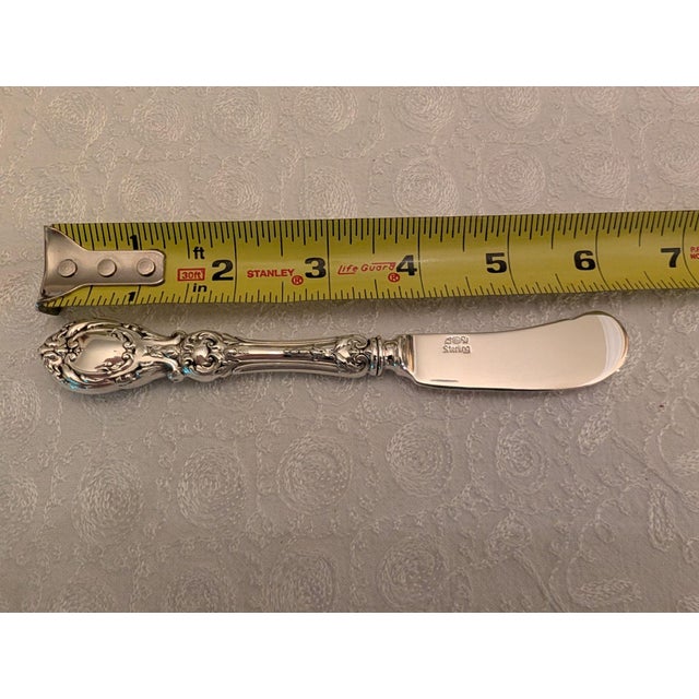 Early 20th Century Reed & Barton "Francis I" All Sterling Silver Butter Spreaders, Old Mark, Lot of 8 For Sale - Image 9 of 11