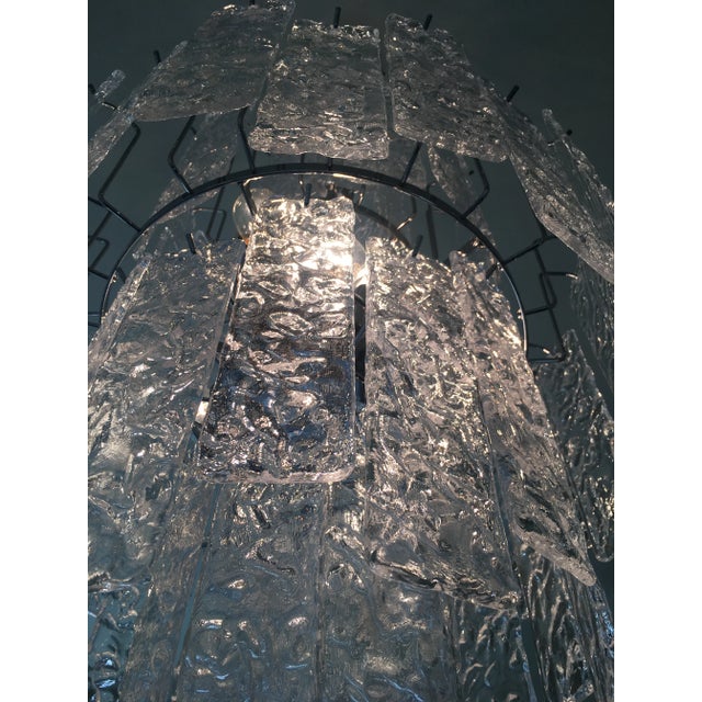 Italian Sputnik Murano Glass "Hammer Listelli" Chandelier For Sale - Image 9 of 13