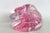 Abstract Large Mid Century Style Art Glass Paperweight Pink Swirl Clear Overlay 5193b For Sale - Image 3 of 13