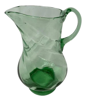 French Green Crystal Pitcher