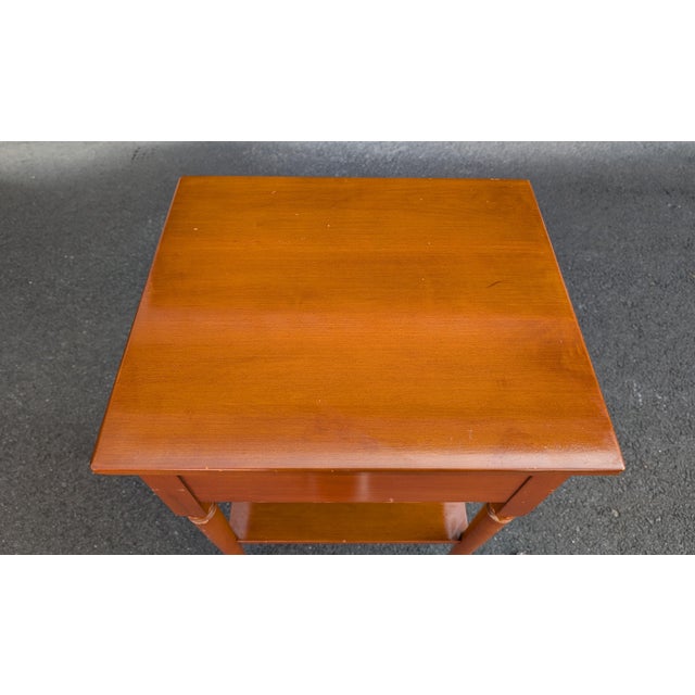 Mid-Century Whitney Furniture Maple Single Drawer Side Table For Sale - Image 4 of 9