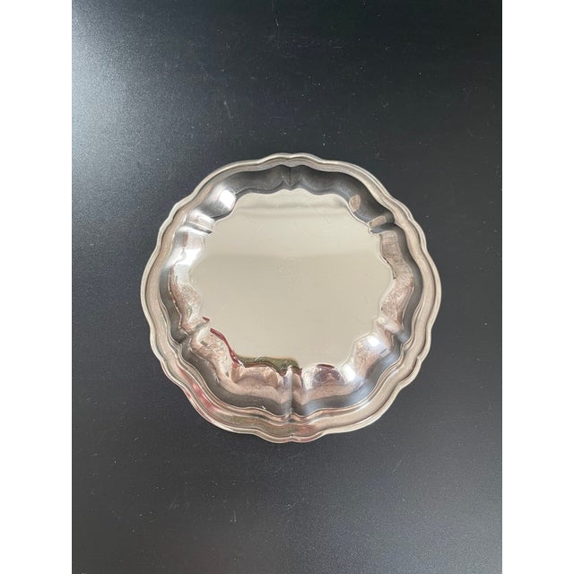 Oneida Vintage Oneida Modern Baroque Silverplate Bon Bon Dish For Sale - Image 4 of 7