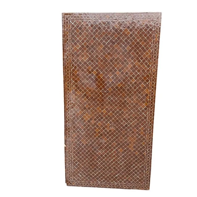 2010s Moroccan Ceramic Tile Top, Rectangle For Sale - Image 5 of 5