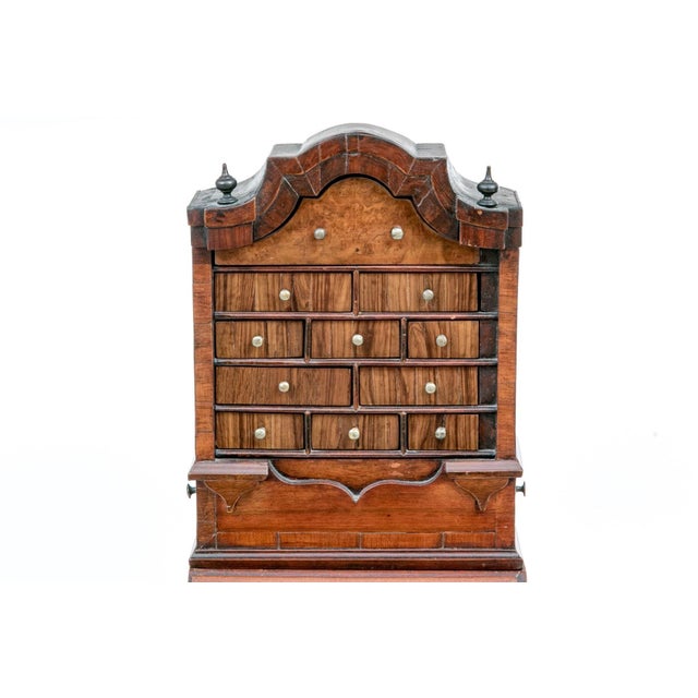 English Antique Salesman Sample English Walnut Secretary Bookcase For Sale - Image 3 of 18
