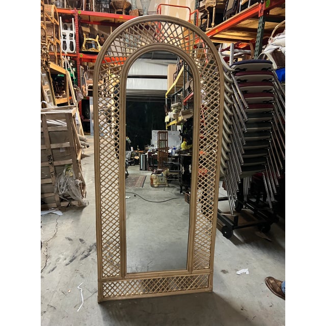 Vintage 1970s Bamboo Mirror For Sale In Atlanta - Image 6 of 6