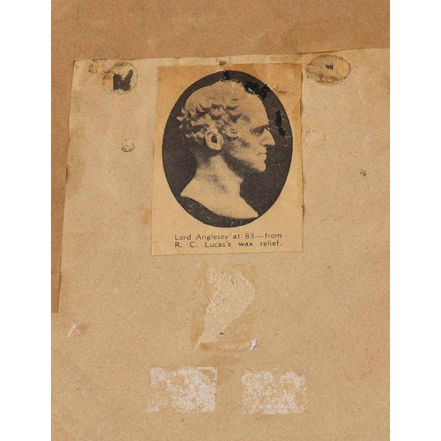 Brown Antique Framed Wax Portrait Reliefs of Mr. And Mrs. Blaauw, 19th Century, Set of 2 For Sale - Image 8 of 13