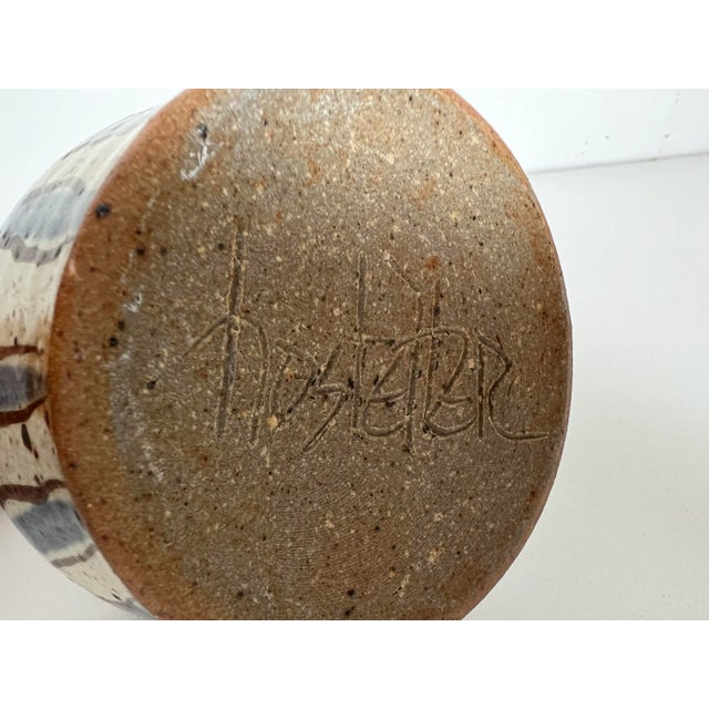 Vintage Striped Stoneware Creamer For Sale - Image 11 of 12