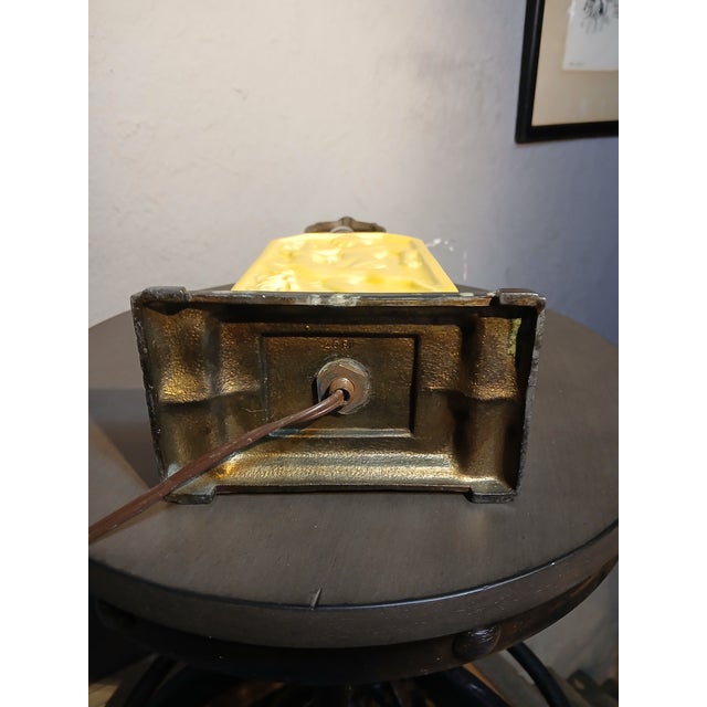 1930s Antique Muncie Pottery Art-Deco Table Lamp For Sale - Image 5 of 17