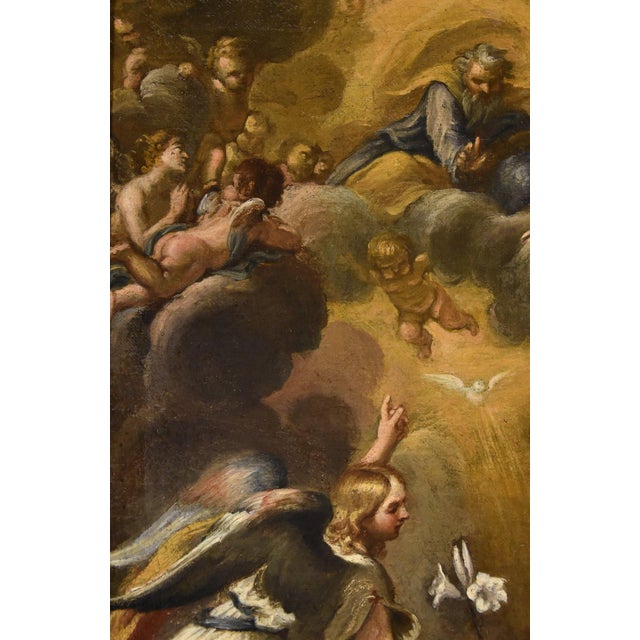 Ferri, Annunciation, 1600s, Oil on Canvas For Sale - Image 10 of 14