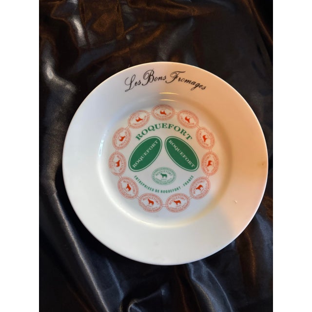 1970s French Provincial Earthenware Cheese Plate Service by Saint Amand - Set of 6 For Sale In Los Angeles - Image 6 of 11