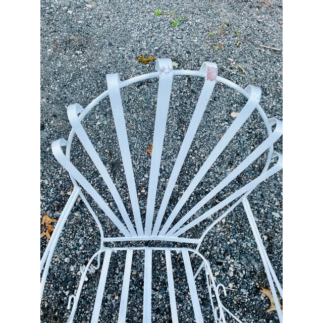 French Vintage Forged Iron French Garden Chair For Sale - Image 3 of 11