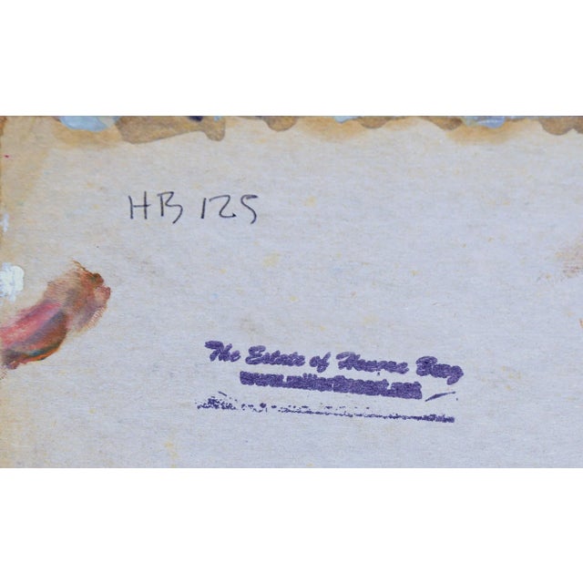 Nude study by Honora Berg (American, 1897-1985). Image, 26"H x 20"W on artsits cardboard. Signed/stamped "Estate of Honora...