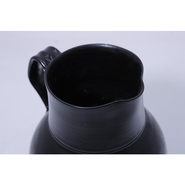 Ceramic 1960s Pottery Stoneware Pitcher W. Handle - Stamped For Sale - Image 7 of 15