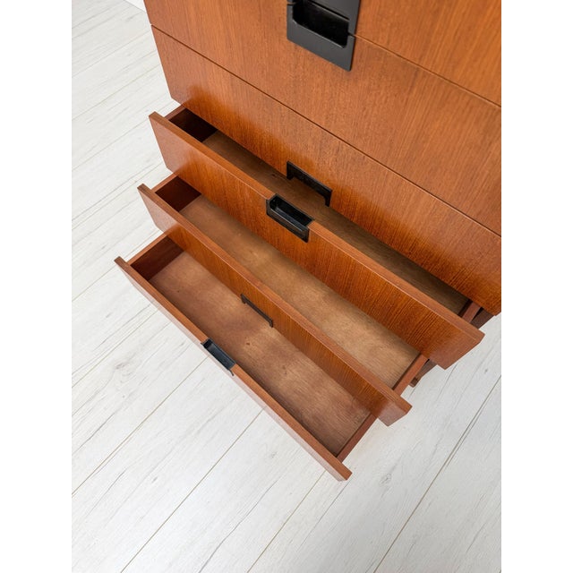 Black Mid-Century Teak Dresser in the style of Cees Braakman, 1960s For Sale - Image 8 of 9