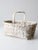 Early 20th Century Vintage White Splint Weave Wicker Basket For Sale - Image 5 of 10