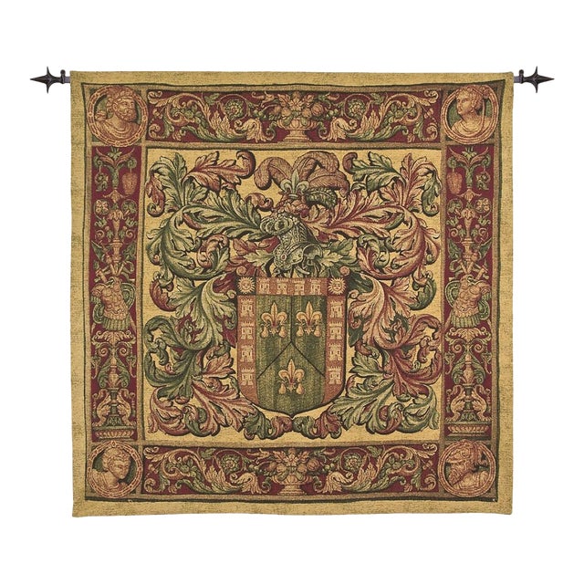 Arms of Nagera Loom Woven Tapestry - 125 X 125 Cm (4'1" X 4'1") - Requires Rod Size 4 For Sale