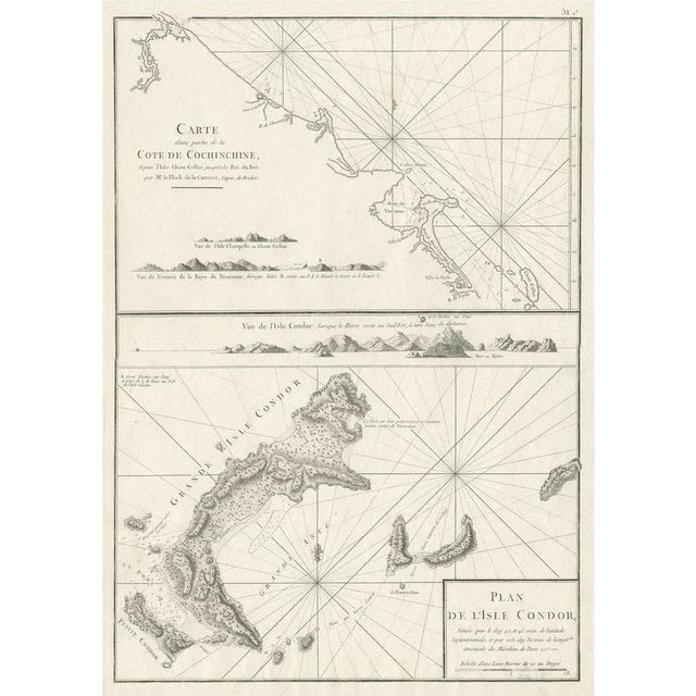 Late 18th Century Sea Charts of Tourane Bay & the Con Dao Islands Pulo Condor, Vietnam, 1780 For Sale - Image 5 of 5