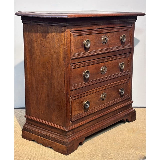 17th Century Italian Walnut Chest of Drawers For Sale - Image 4 of 11