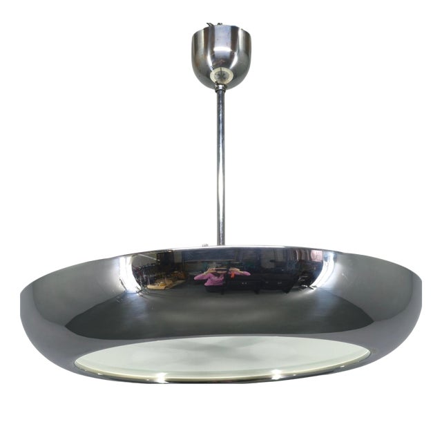 Bauhaus UFO Pendant Lamp by Josef Hurka for Napako, 1930s For Sale