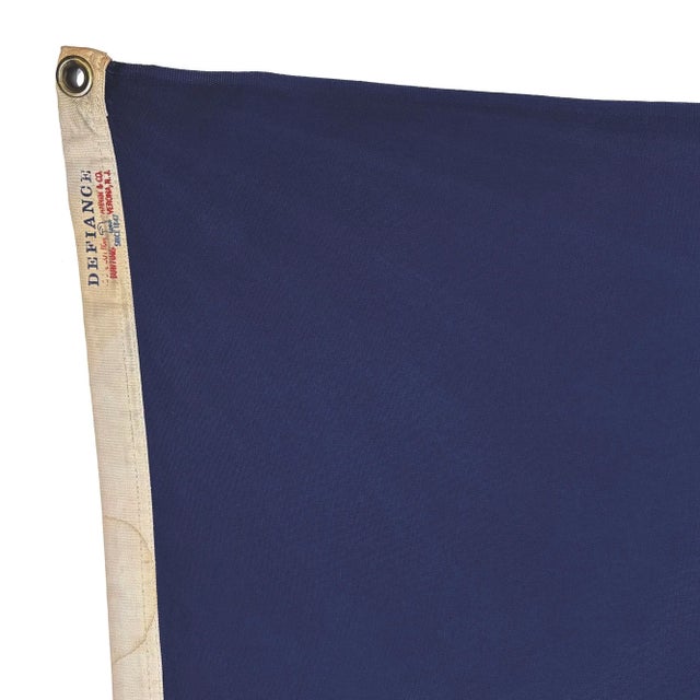 Mid 20th Century Large Vintage Cotton State Flag of New York For Sale - Image 5 of 6