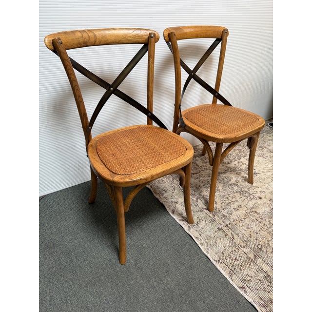 Arhaus Cadence Tan Chairs, Pair For Sale - Image 11 of 12