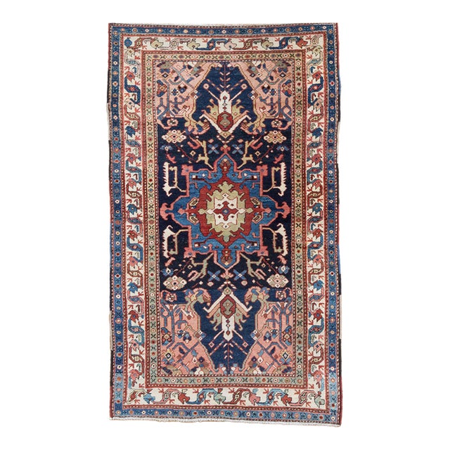 Antique Heriz 6.1x3.7 Oriental Rug Circa 1920's For Sale