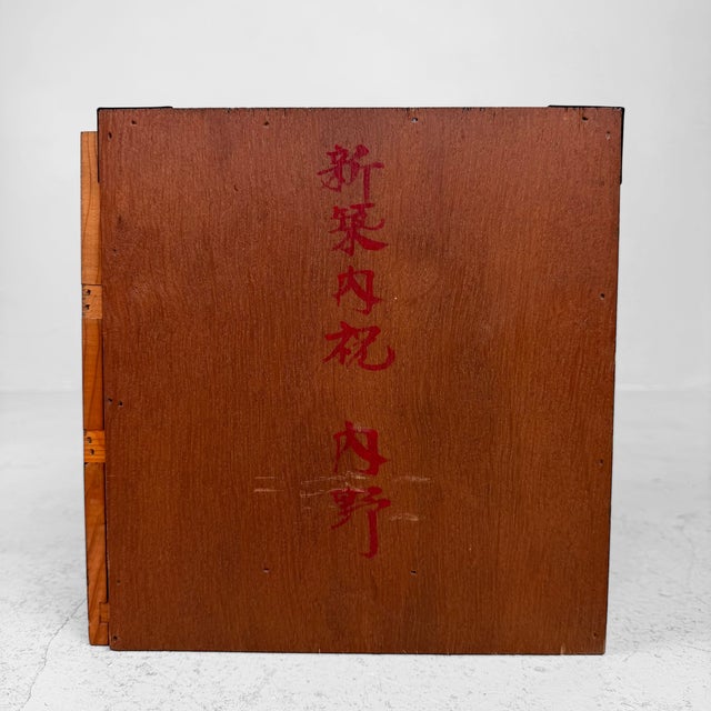 Brown Small Japanese Desk Cabinet with Extendable Bookend, 1980s For Sale - Image 8 of 10