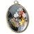 Vintage Artilux France silk flower painting behind domed glass from the 1950s. This vintage wall decoration is a...