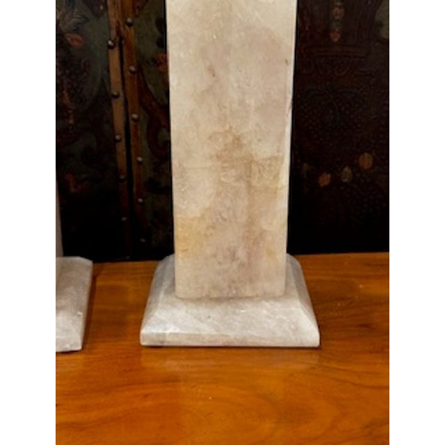 This product is a pair of polished South American rock crystal lamps. The polished finish gives the lamps a sleek and...