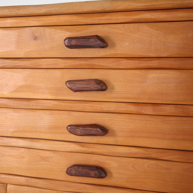 Small Carved Wood Chest of Drawers, 1980s For Sale - Image 10 of 18