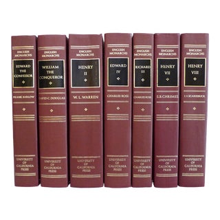 Late 20th Century English Monarchs Decorative Volume Set - 7 Pieces For Sale