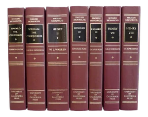 Late 20th Century English Monarchs Decorative Volume Set - 7 Pieces