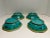 Set of 4 Antique Chinese Porcelain Qing Dynasty Green Bowls Aprox. dimensions: 6.5" diameter x 1 3/4"H Good antique...