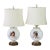 Antique French Josef Ahne Opaline Glass Portrait Pillow Table Lamps - a Pair For Sale