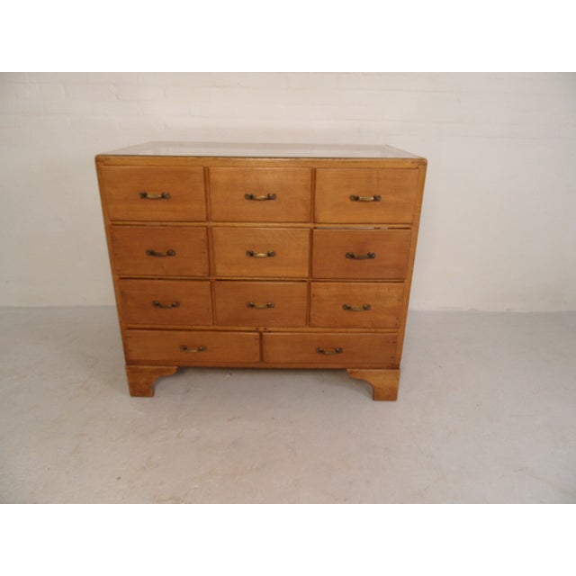 Antique Oak Shop Display Cabinet with Drawers, 1930s For Sale - Image 10 of 11