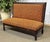 1930s bistro bench, upholstery and fabric redone - L=1m30, H=97cm, seat H=42cm, D=63cm.