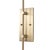 Mid-Century Modern Scalloped Wall Arc Lamp - Weathered Brass, White Linen, Diffuser For Sale In Los Angeles - Image 6 of 7