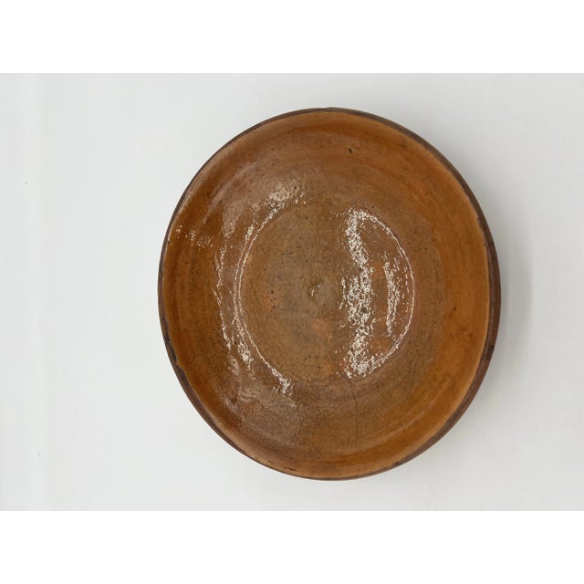 Antique Folk Art Pennsylvania Redware Plate, Circa 1860's For Sale - Image 6 of 8