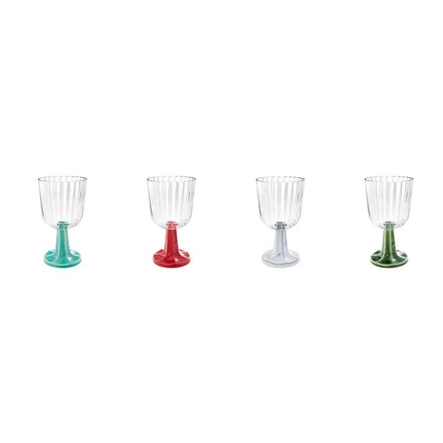 Patio by Bordallo Pinheiro a fun drinkware collection in four colors, Red, Antique White, Aqua Green and Green. Three...