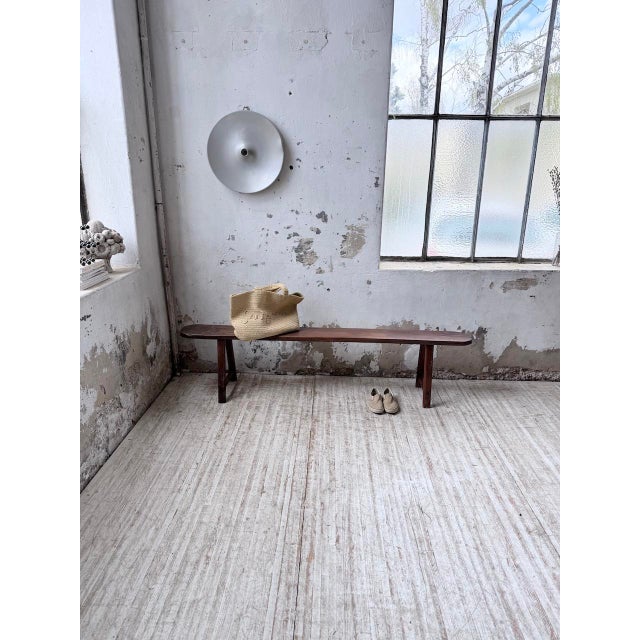 1950s Oak Farm Bench, 1950s For Sale - Image 5 of 18