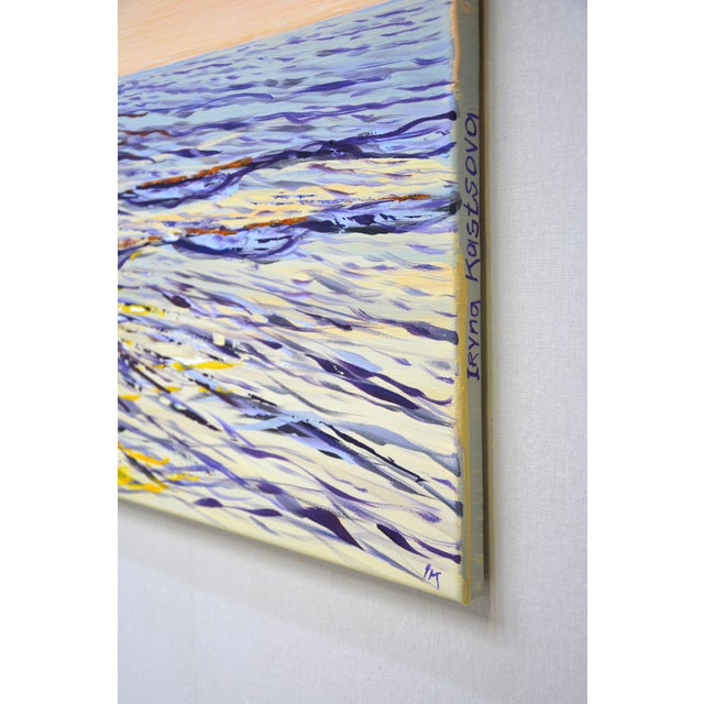 Realism Sun Over the Ocean. Modern Original Hand Painting. For Sale - Image 3 of 10