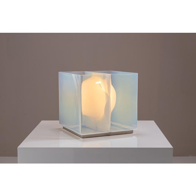 LT323 Table Lamp in Opaline Glass by Carlo Nason for Mazzega, 1970s For Sale - Image 4 of 18
