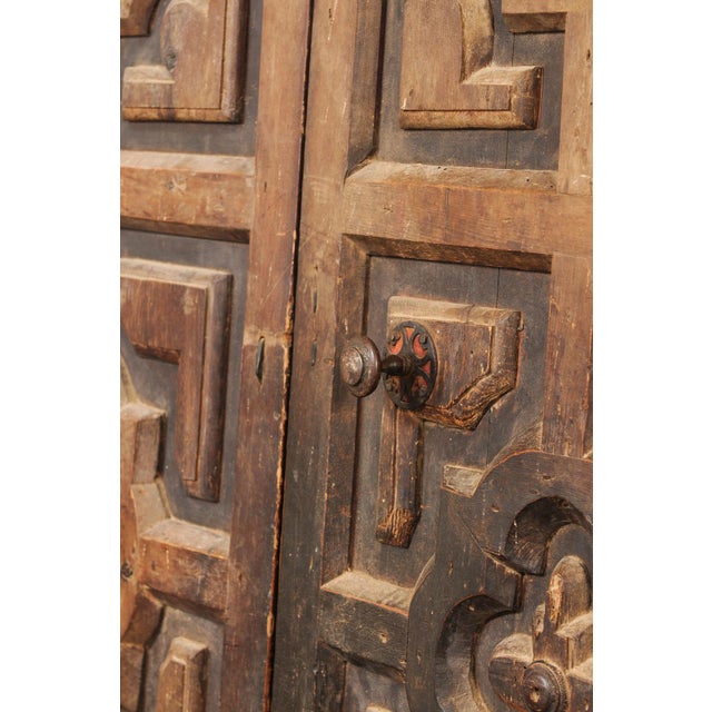18th C. Spanish Geometric Panel Wood Doors For Sale - Image 11 of 12